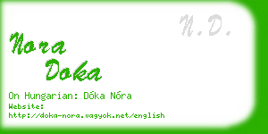nora doka business card