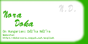 nora doka business card